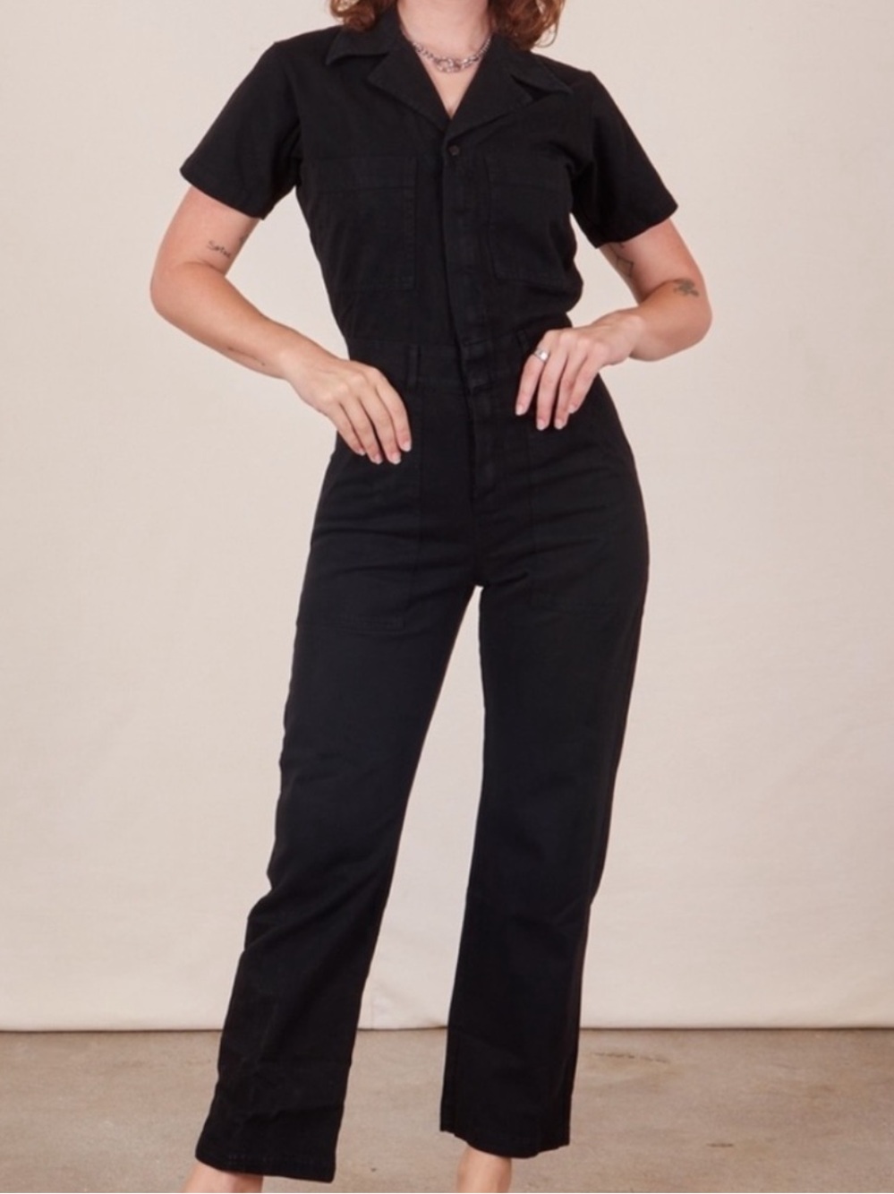 Big Bud Press Short Sleeve Black Jumpsuit